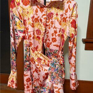 Hello Molly Pink and Orange Floral Dress